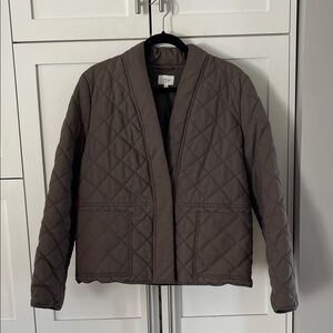 Wilfred Quilted Taupe Puffer Jacket